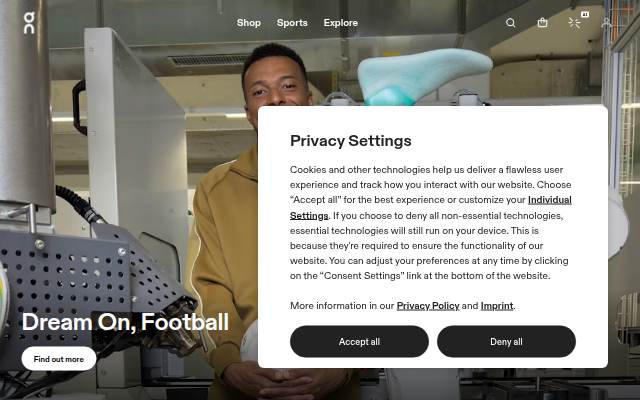On Shop storefront