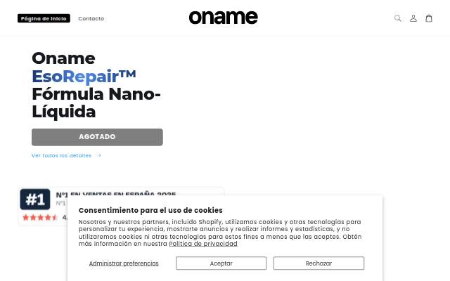 Oname storefront