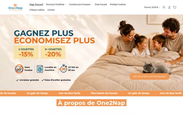 One2Nap storefront