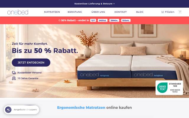 onebed-matratze storefront