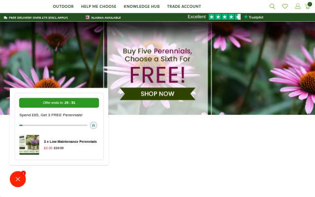 One Click Plants storefront