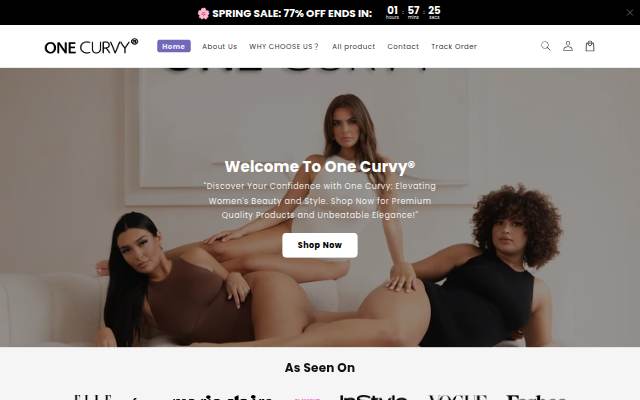 One Curvy storefront