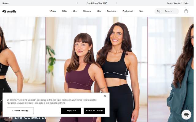 Sports apparel, international sportswear and teamwear storefront