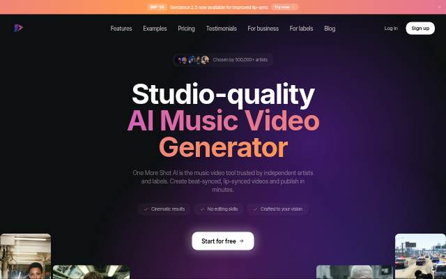 One More Shot AI storefront