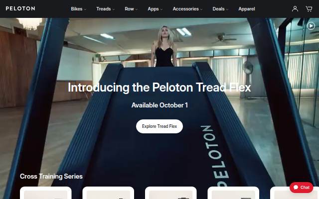 Peloton: Innovative exercise equipment and personalized workout plans storefront
