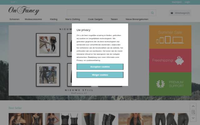 mooie kleding, mooie accessoires, allemaal gratis verzending storefront