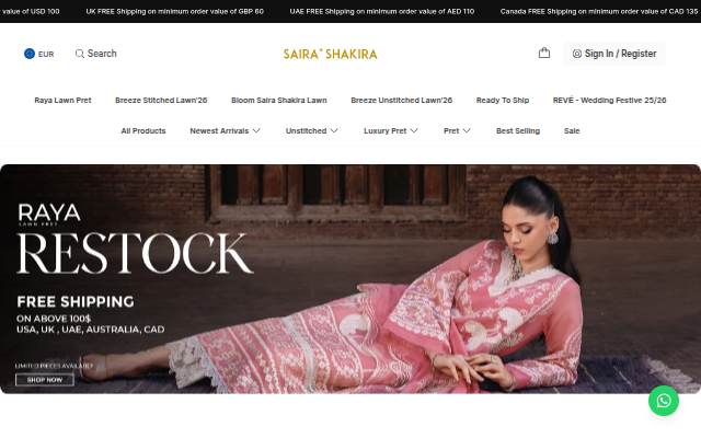 Saira Shakira storefront