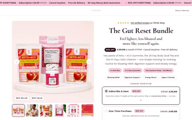 The Gut Reset Bundle storefront
