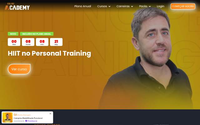 Startseite von Online Academy