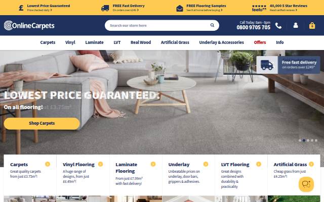 Online Carpets storefront