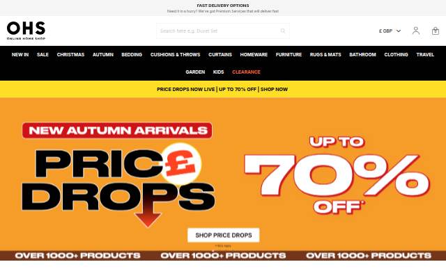 Online Home Shop UK storefront