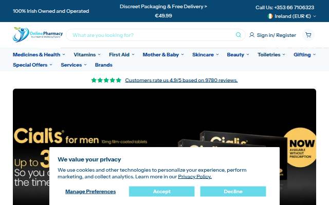OnlinePharmacy storefront