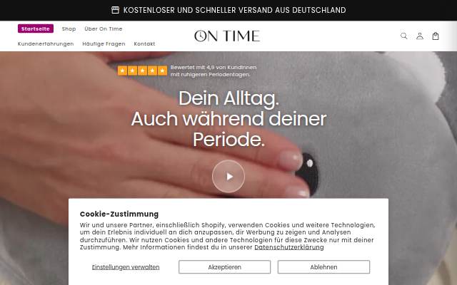On Time storefront