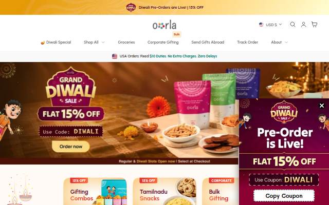 Startseite von Oorla