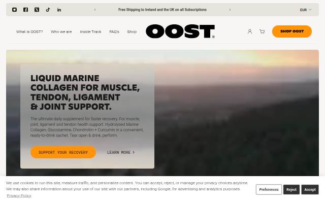 Startseite von OOST Nutrition