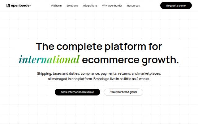OpenBorder storefront