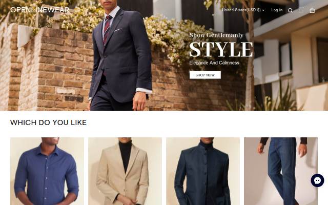 OPENLINEWEAR storefront