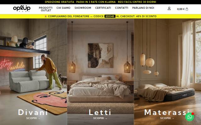I divani, i letti e i materassi che non c'erano storefront