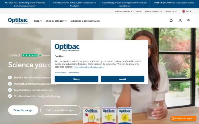 Optibac storefront