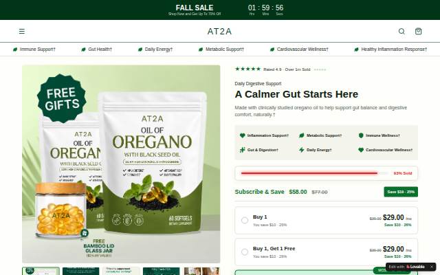 Oil of Oregano Softgels storefront
