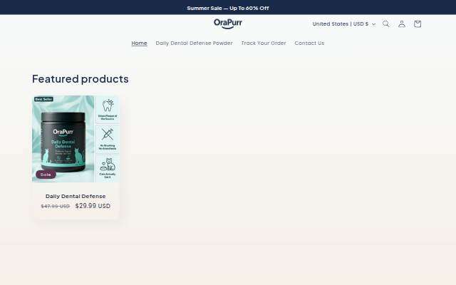 OraPurr storefront