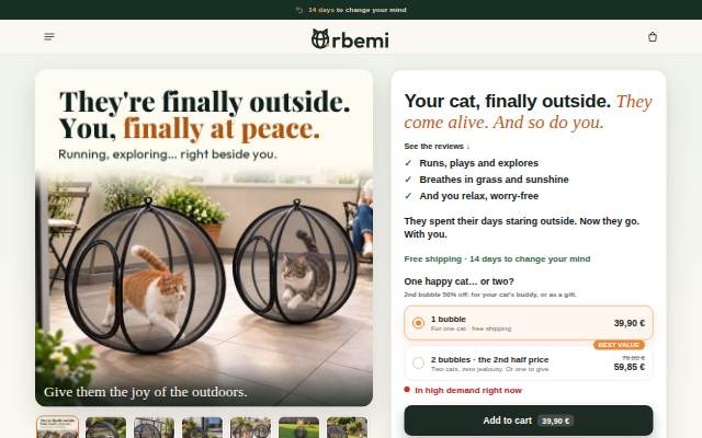 Startseite von Orbemi