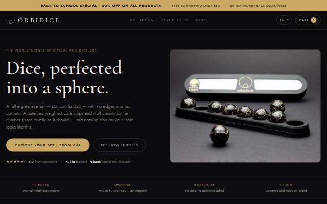 Orbidice storefront