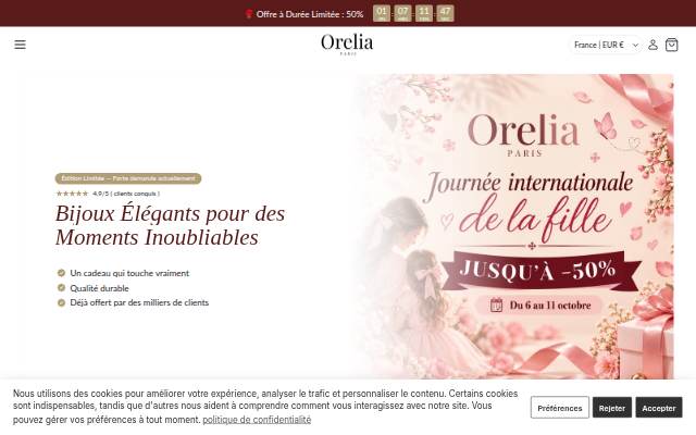 Startseite von Orélia Paris