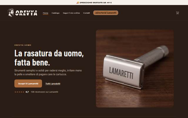 Startseite von Orevya