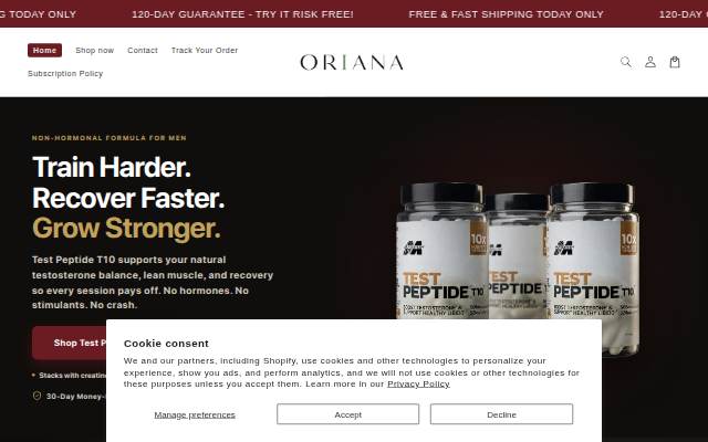 Oriana storefront