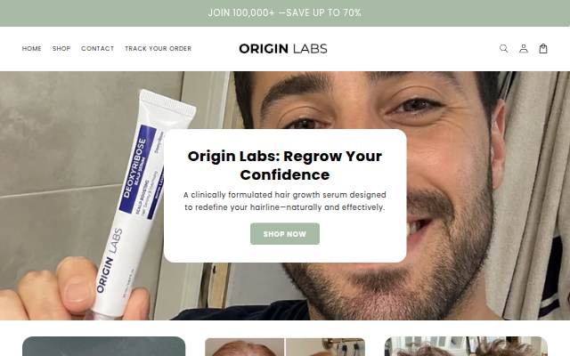 Origin Hair Labs storefront