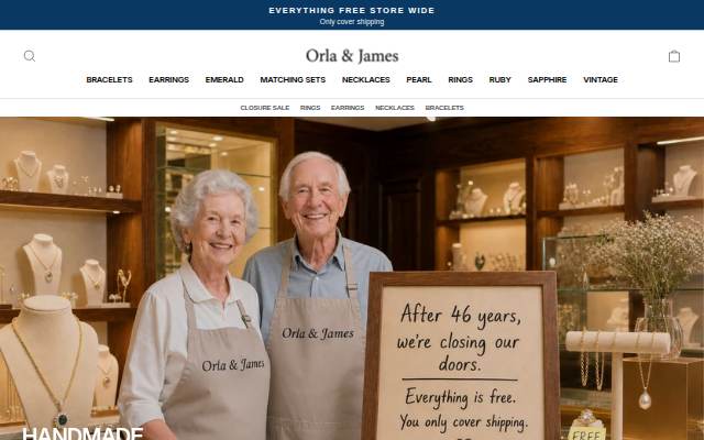 Orla &amp; James storefront