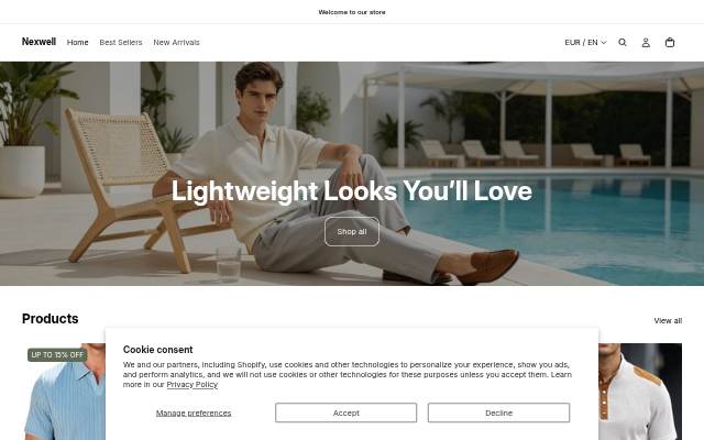 Nexwell storefront