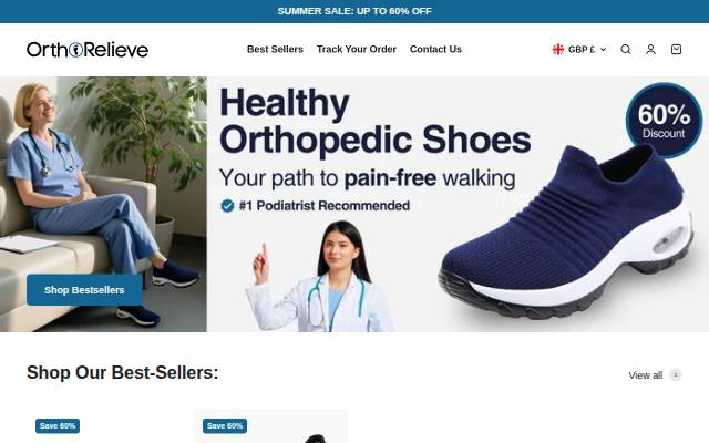 Ortho Relieve storefront
