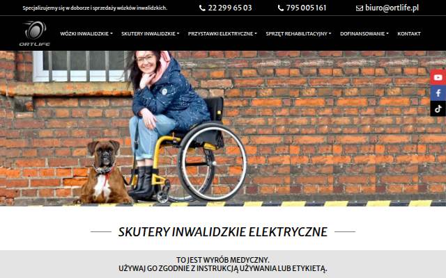 Sklep z Wózkami Inwalidzkimi i Sprzętem Rehabilitacyjnym dla Niepełnosprawnych storefront