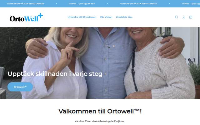 OrtoWell storefront