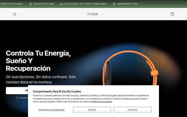 Orya Band storefront