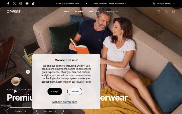 ORYKAS storefront