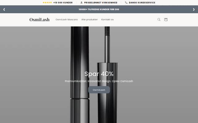 OsmiLash Danmark storefront