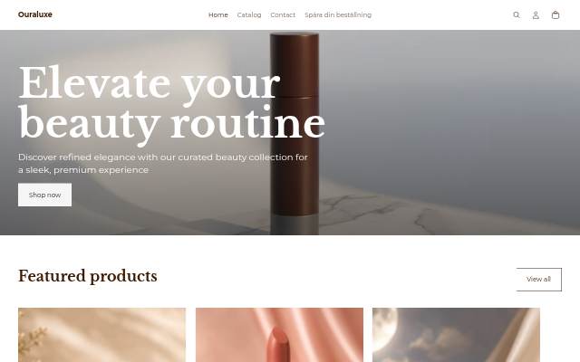 Ouraluxe storefront