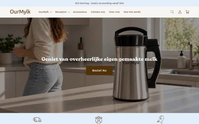 OurMylk storefront