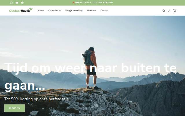 OutdoorHavenNL storefront