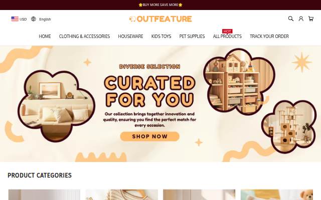 OUTFEATURE storefront
