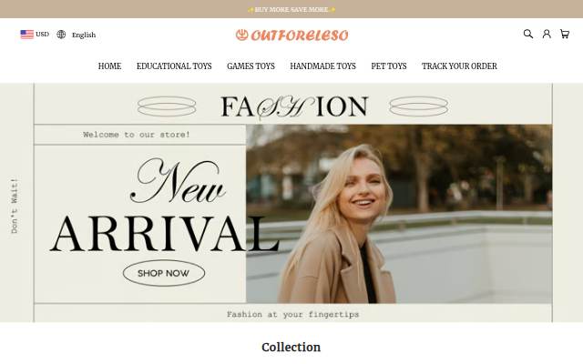OUTFORELESO storefront