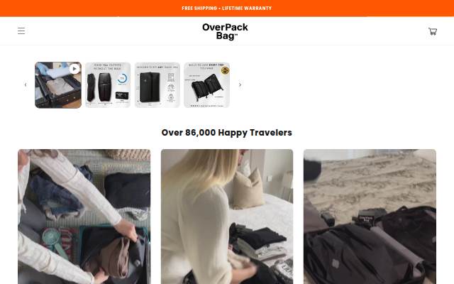 OverPackBag™ storefront