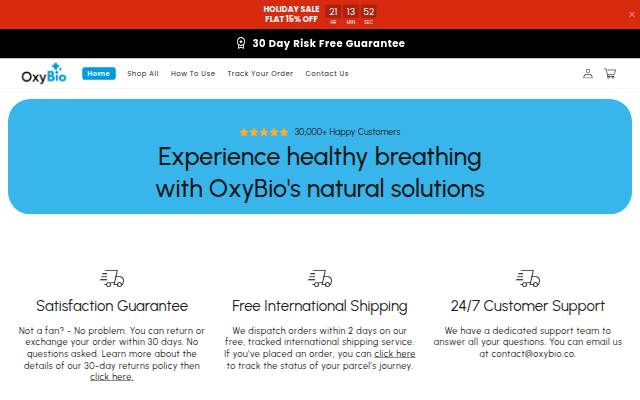 OxyBio storefront