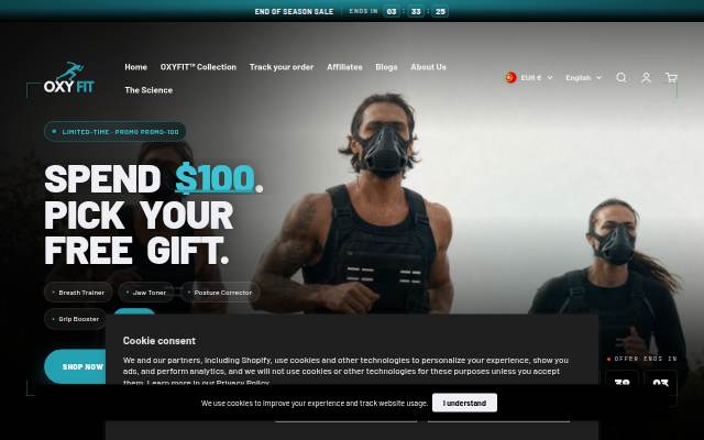 OXYFIT storefront