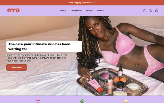 Oyo Skincare storefront