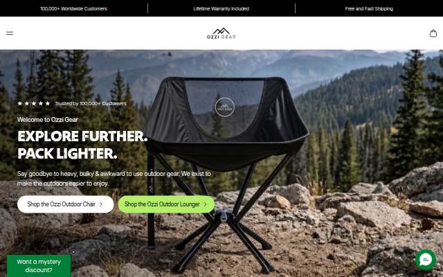 Ozzi Gear storefront