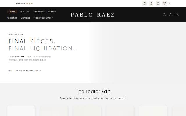 Pablo Raez storefront